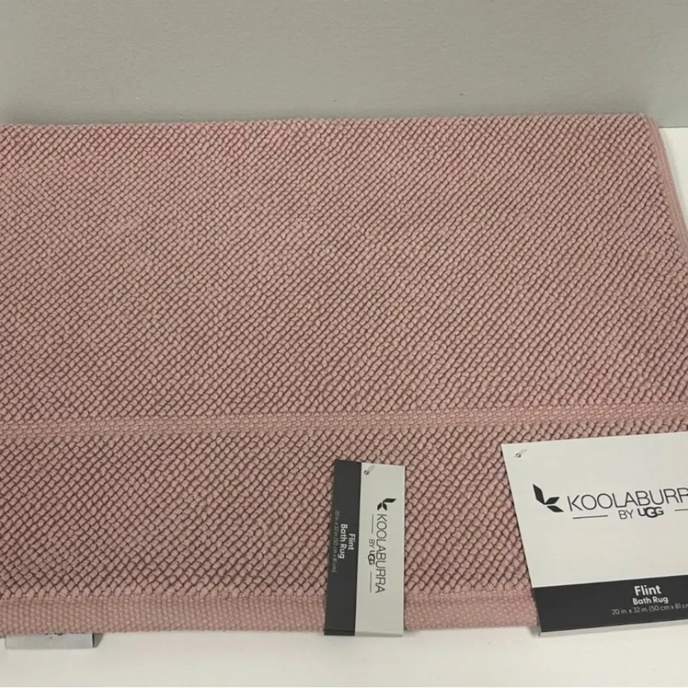KOOLABURRA BY UGG Flint Bath Rug-COTTON-REVERSIBLE OEKO-TEX Sepia Rose 20x32”
